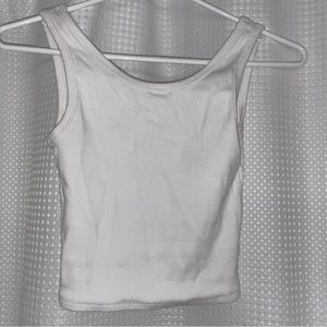 White Garage V Neck S Tank Top